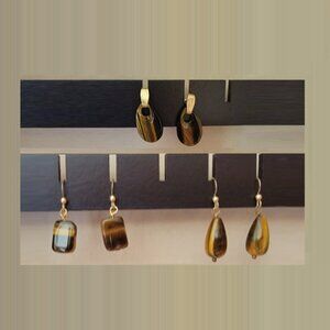 Tiger's Eye Earrings - 3 pairs